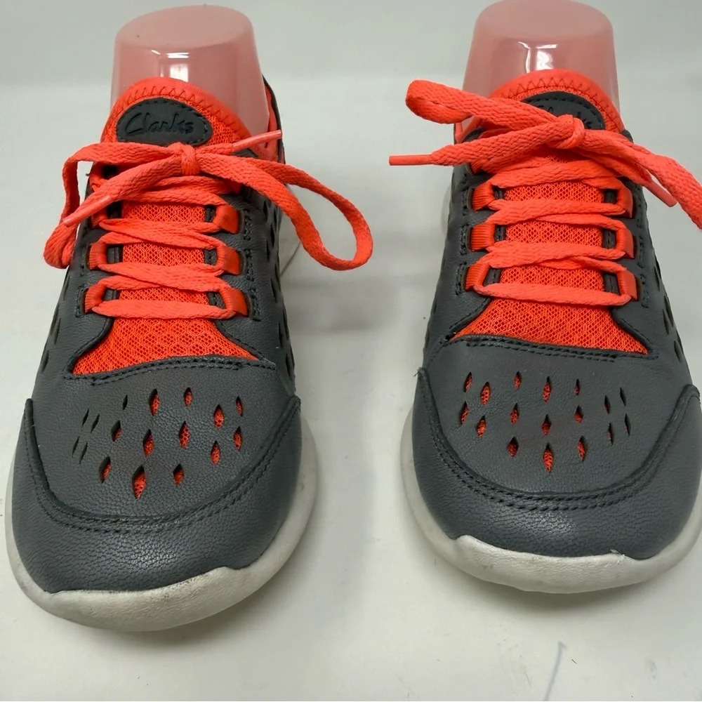 Clarks Seremene Lace Sneakers Slip Ons Womens Size 7 gray